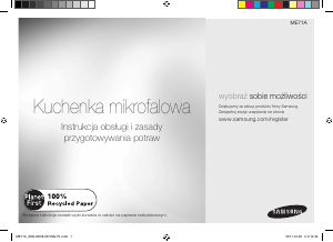 Instrukcja Samsung ME71A Kuchenka mikrofalowa