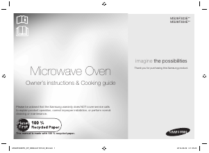 Manual Samsung MS28F303EAW Microwave