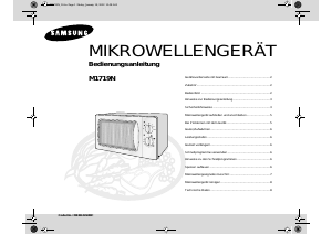 Bedienungsanleitung Samsung M1719N Mikrowelle