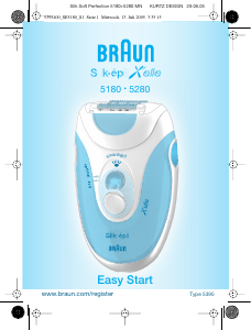 Kullanım kılavuzu Braun 5280 Silk-epil Xelle Easy Start Epilatör