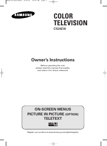 Manual Samsung CS-29Z30BP Television