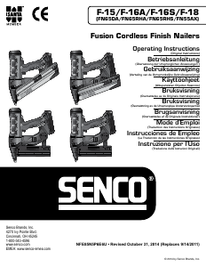 Bruksanvisning Senco FN65RHS Spikerpistol