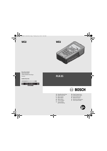 Manual Bosch PLR 25 Medidor de distâncias a laser