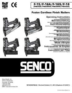 Brugsanvisning Senco FN65DA Sømpistol