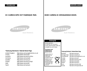 Mode d’emploi Samsung VP-M102S Caméscope