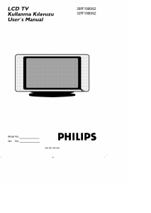 Kullanım kılavuzu Philips 26PF1000 LCD televizyon