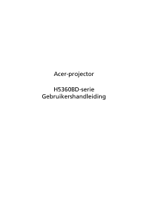 Handleiding Acer H5360BD Beamer