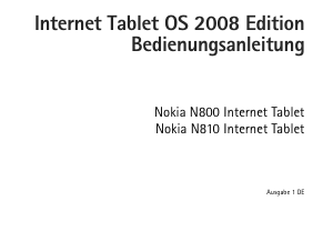 Bedienungsanleitung Nokia N810 Handy