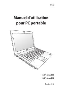 Mode d’emploi Asus B53V Pro Advanced Ordinateur portable