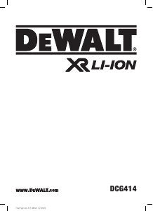 Bruksanvisning DeWalt DCG414 Vinkelslip