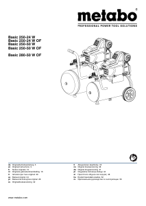 Руководство Metabo Basic 250-24 W Компрессор