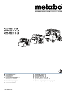 Manuale Metabo Power 280-20 W OF Compressore