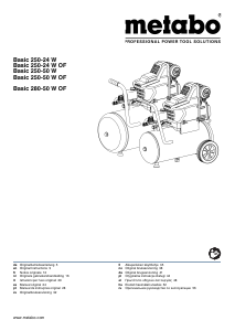 Instrukcja Metabo Basic 250-50 W OF Kompresor
