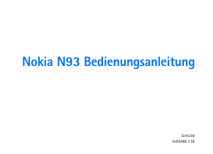 Bedienungsanleitung Nokia N93 Handy