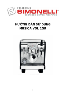 Hướng dẫn sử dụng Nuova Simonelli Musica Vol 1GR Máy pha cà phê Espresso