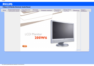 Bedienungsanleitung Philips 200W6CB LCD monitor