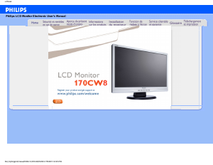 Handleiding Philips 170CW8FBJ LCD monitor