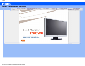 Manual Philips 170CW8FBJ LCD Monitor