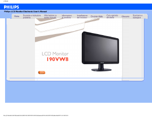 Manuale Philips 190VW8FB Monitor LCD