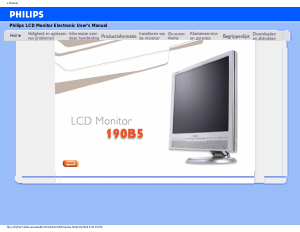 Handleiding Philips 190B5CB LCD monitor