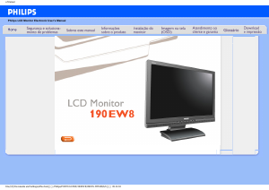 Manual Philips 190EW8CB Monitor LCD