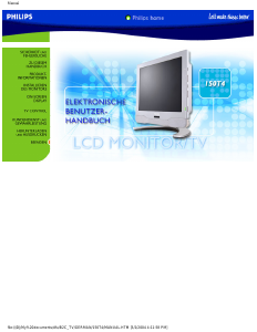 Manual Philips 150T4FS LCD Monitor