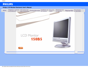 Handleiding Philips 150B5CB LCD monitor