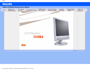 Handleiding Philips 150B6CB LCD monitor