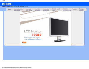 Manual de uso Philips 190B9CB Monitor de LCD
