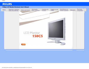 Manual Philips 150C5BS Monitor LCD