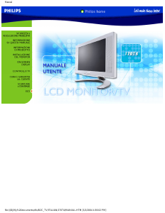Manuale Philips 170T4FS Monitor LCD
