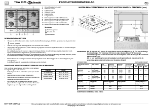Handleiding Bauknecht TGW 5575 IN Kookplaat
