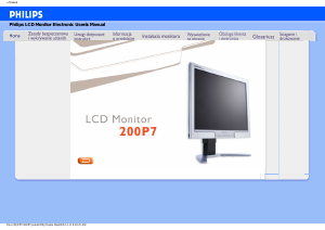 Bedienungsanleitung Philips 200P7EB LCD monitor
