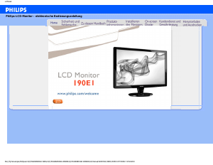 Manual Philips 190E1SB LCD Monitor