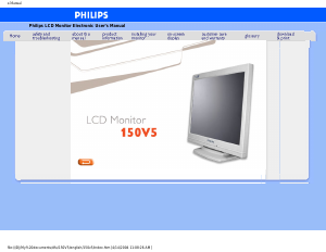 Manual Philips 150V5FG LCD Monitor