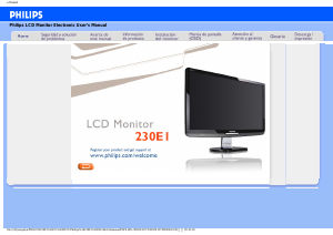 Handleiding Philips 230E1HSB LCD monitor