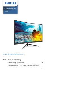 Bruksanvisning Philips 325M8C LED-skjerm