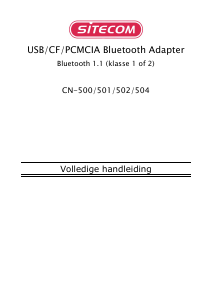 Handleiding Sitecom CN-500 Bluetooth adapter