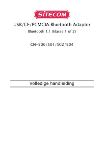 Handleiding Sitecom CN-502 Bluetooth adapter