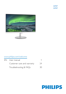 Handleiding Philips 227E7QSW LED monitor