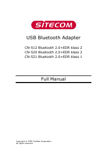 Manual Sitecom CN-521 Bluetooth Adapter