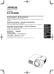 Handleiding Hitachi PJ-TX300E Beamer