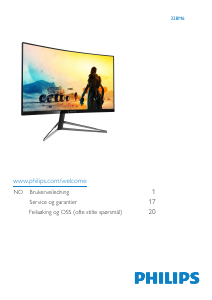 Bruksanvisning Philips 328M6FJMB LED-skjerm