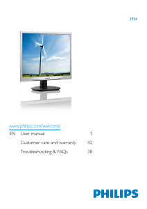 Manual Philips 19S4LSW5 LED Monitor