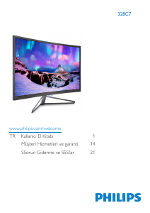 Kullanım kılavuzu Philips 328C7QJSG LED ekran