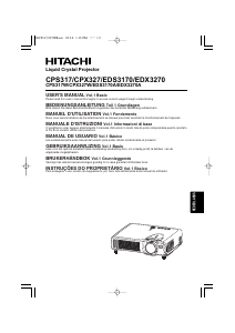 Handleiding Hitachi EDS3170 Beamer
