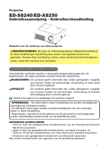 Handleiding Hitachi ED-X8250 Beamer