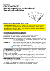 Handleiding Hitachi ED-X30EP Beamer