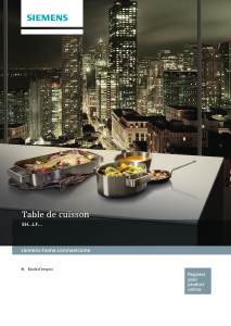 Mode d’emploi Siemens EH645LFE1E Table de cuisson
