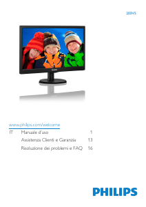 Manuale Philips 203V5LHSB2 Monitor LED